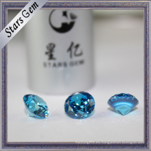 Excelente Europea Estrella Corte Aquamarine Cubic Zirconia